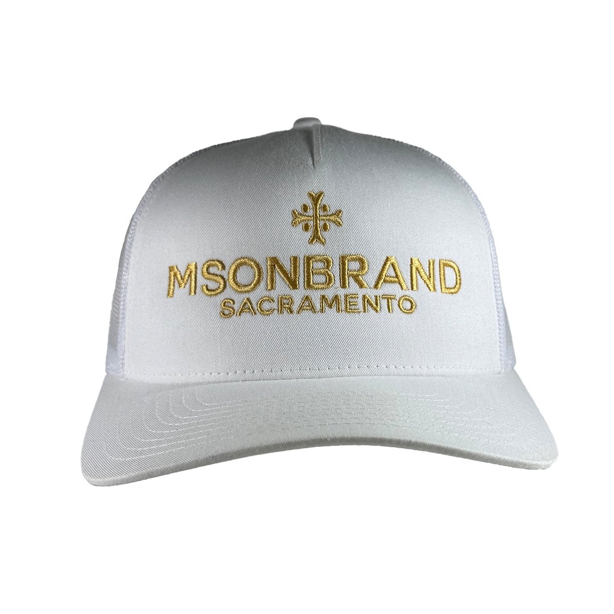 Image of MSONBRAND White/Gold Trucker