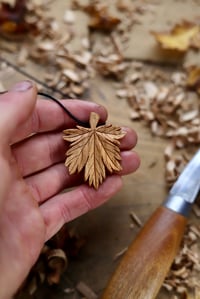 Image 3 of Maple Leaf Pendant Necklace. 