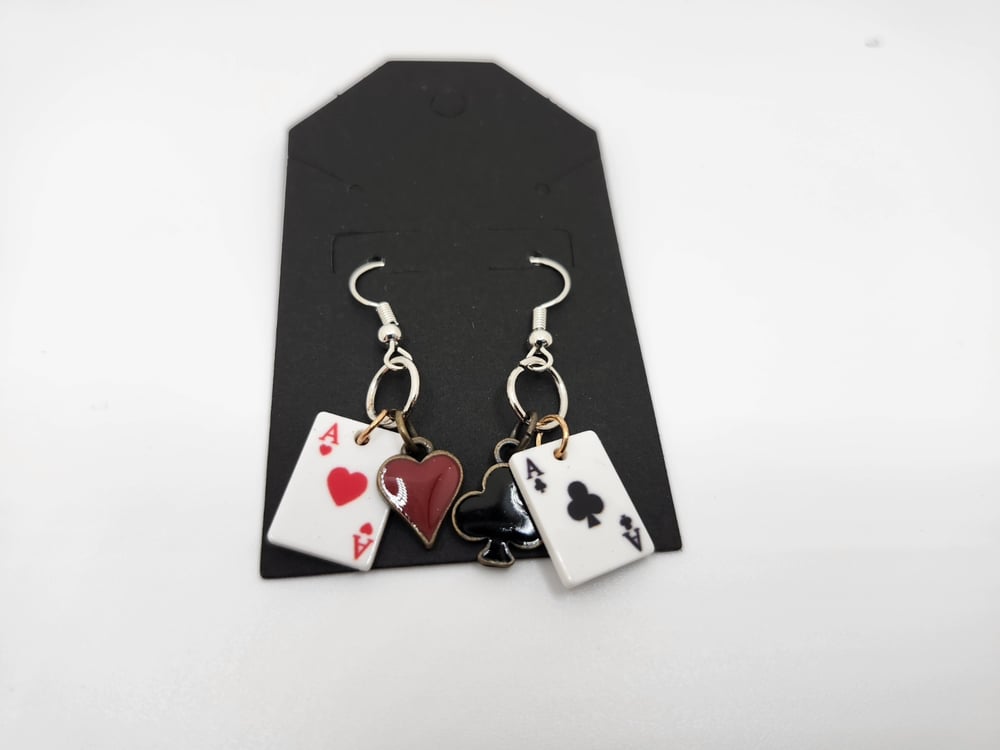 Image of Playing Cards Earrings | Wonderland Collection