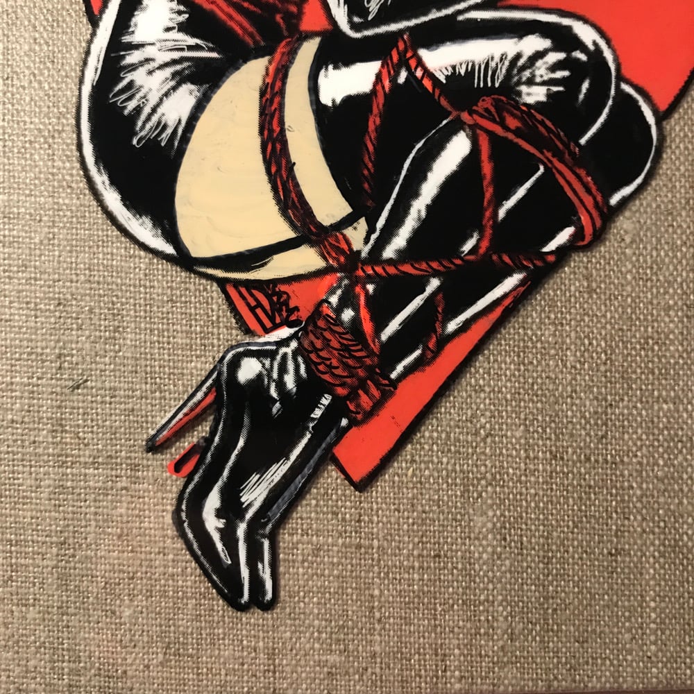 Image of Alice heart ace on canvas 