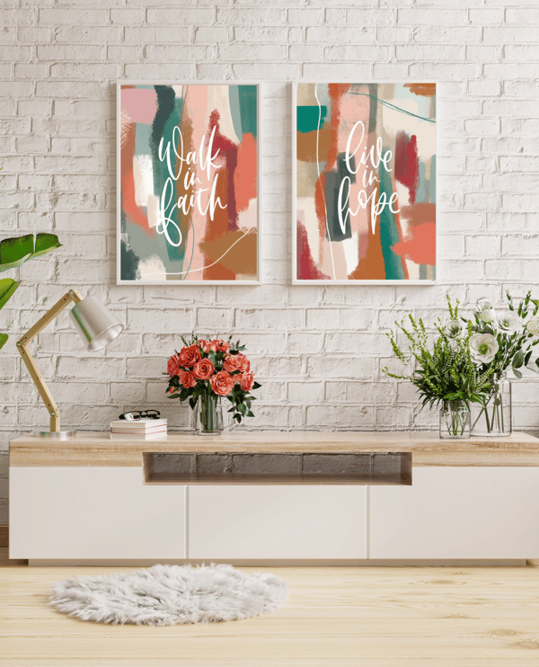 Image of PREORDER Walk by faith | Live in Hope (Set of 2) Prints