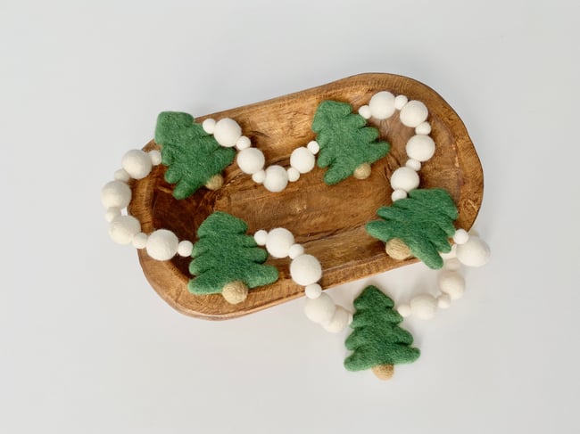 O’ Christmas Tree Felt Ball Garland