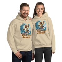 Image 5 of I Ride With Jesus Surfing Unisex Hoodie