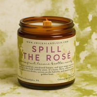 Image 1 of Spill the Rosé  - 5oz Amber Jar & Wood Wick
