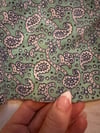 70s indian cotton paisley button up dress