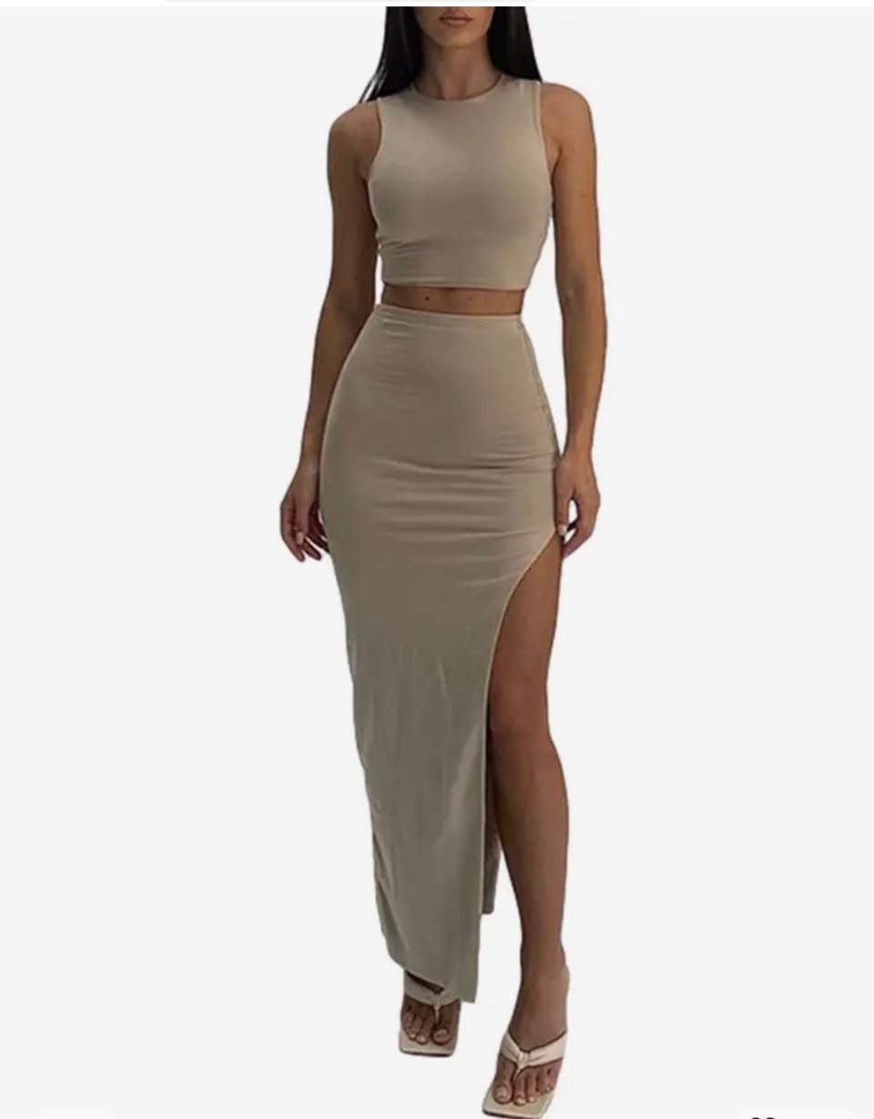 Chic Tube Top Skirt Set