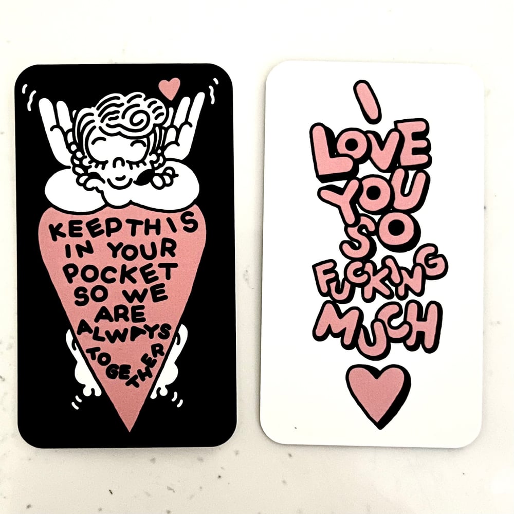 Image of Cherub glitter sticker set + love prayer card 