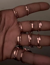 Image 2 of 5pc Adjustable Copper Ring Stack✨