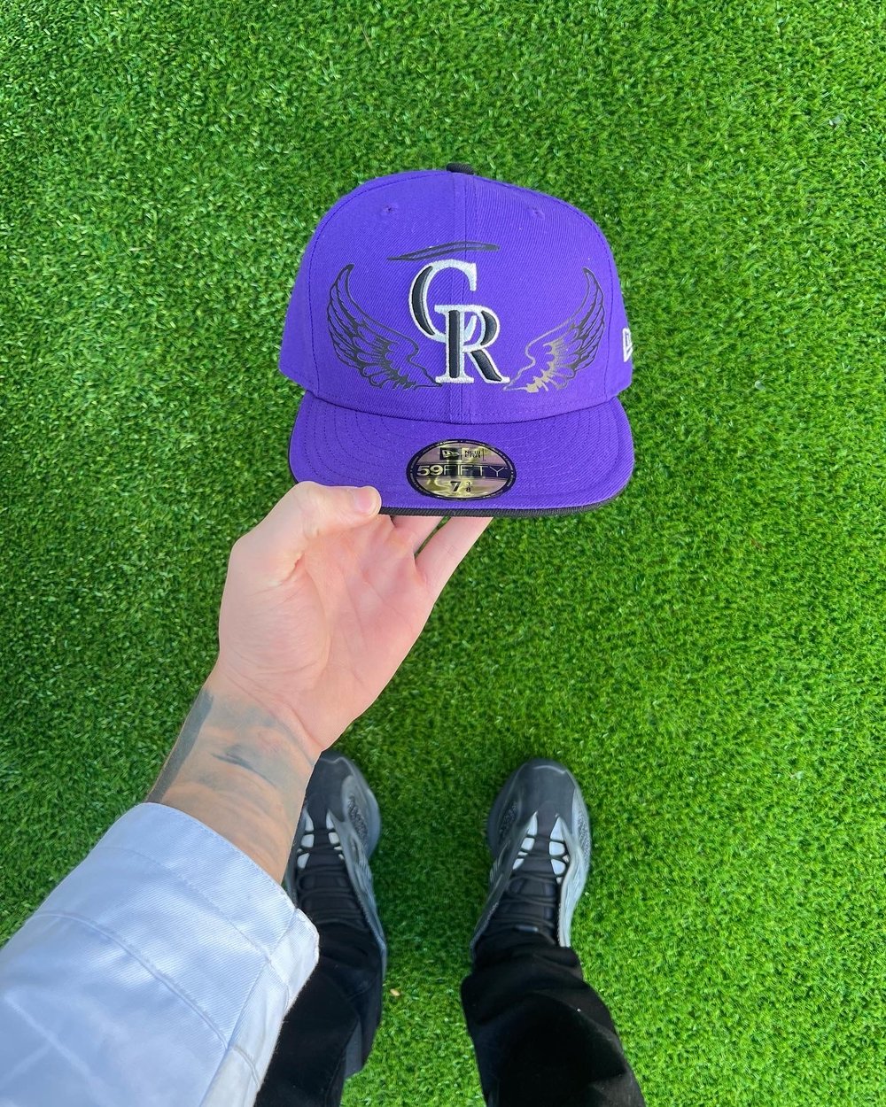 Image of PURPLE COLORADO ROCKIES CUSTOM FITTED CAP
