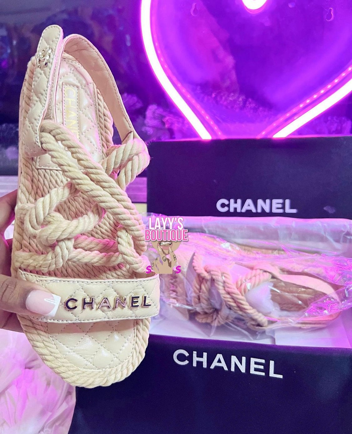 Chanel Rope Sandals Layys Closet