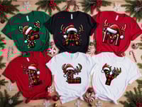 Image 1 of Family Christmas Alphabet Letter Bundle Shirts