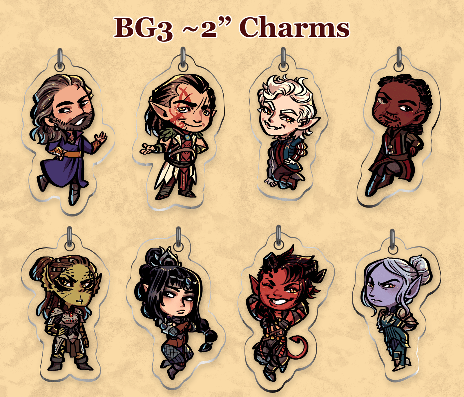 PRE ORDER BG3 2in Charms Hanna Schroy   Bg3 2 Charms 