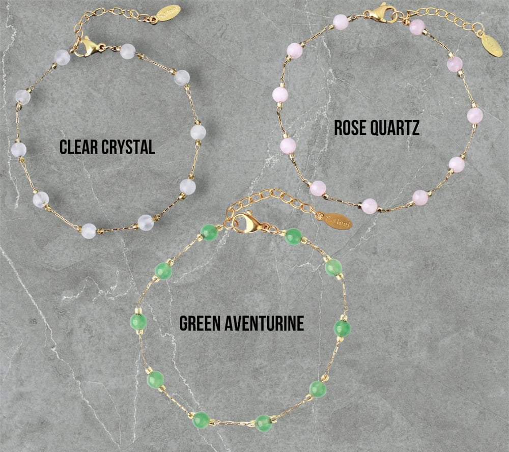 Image of Stone Crystal Beaded Bracelet