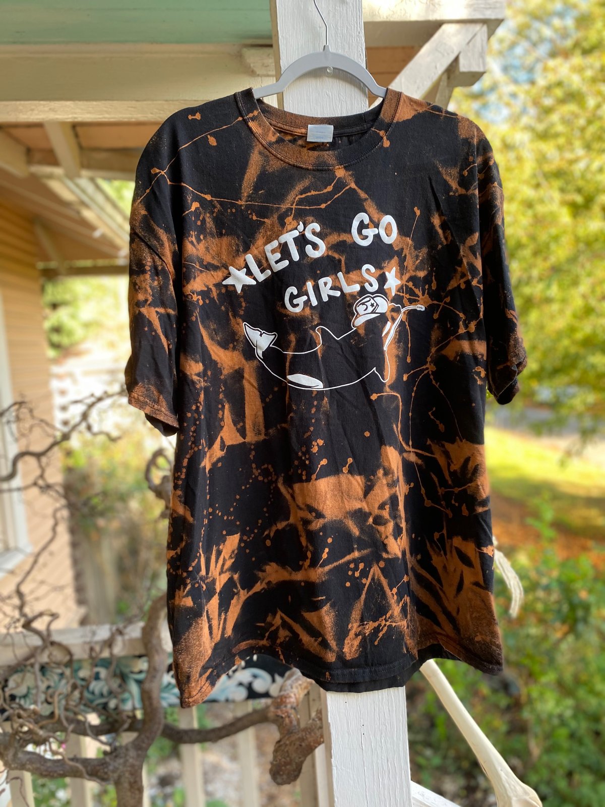 Image of Lets Go Girls Orca Bleach Dye Shirt 2