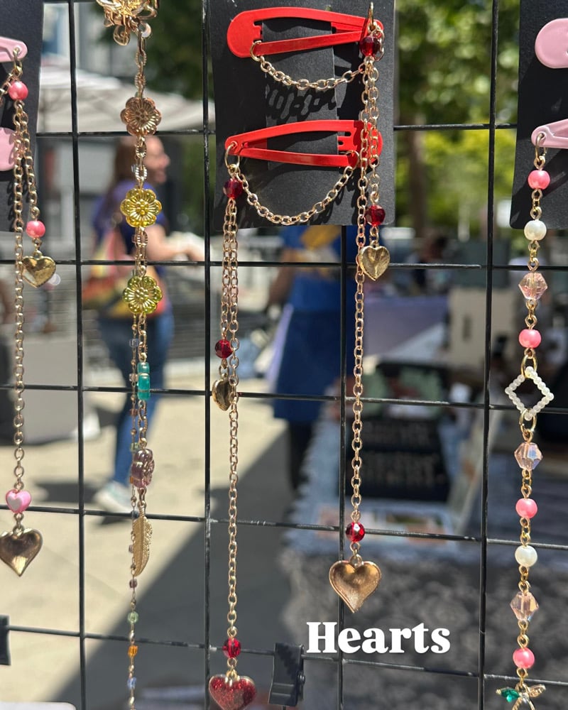 Image of red hair clips