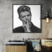 Image 2 of Bowie Shhhh 5 70x70cm original painting 