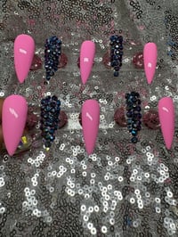Image 3 of  Ready in pink gel press on nails