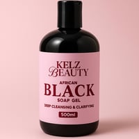Image 1 of Kelz Beauty African Black Soap Gel (500ml)