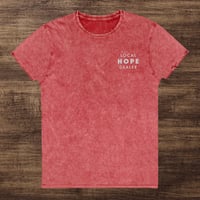 Image 2 of "Local Hope Dealer" embroidered DENIM tee!