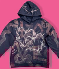 Image 3 of “LOVE” CUSTOM BLEACH PAINTED PULLOVER LARGE