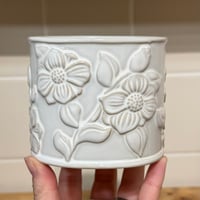 Image 1 of bergamot rosewood scented floral candle