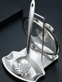 Stainless Steel Pan Lid And Spoon Rest