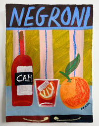 Negroni with pink & chartreuse stripes 