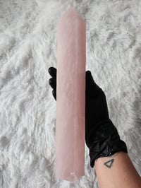 Image 5 of 12" Large Rose Quartz Crystal Towers - 6 Styles