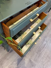 Image 7 of Mid Century Modern Vintage Beithcraft Sideboard / Drinks Cabinet / TV Cabinet painted in green