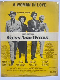 Image 2 of A Woman in Love from Guys and Dolls, framed 1955 vintage sheet music