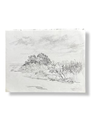 Image of VINTAGE DUTCH DRAWING: LANDSCAPE #12