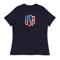 Image 2 of USA - Women's Relaxed T-Shirt from PatriotsCo.com