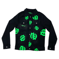 Image 1 of Black/Lime  Villi'age Jeans Jacket 