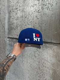 Image 2 of ROYAL BLUE I <3 NY NEW YORK METS CUSTOM FITTED CAP