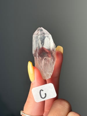 HEMATITE PHANTOM QUARTZ POINTS  -INDIA-