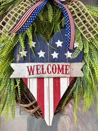 Image 4 of Patriotic Welcome Wreath