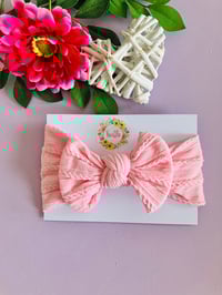 Image 1 of Baby pink cable headwrap