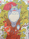 Large 'The Spirit Totoro' Risograph Print