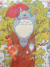 Image 2 of Large 'The Spirit Totoro' Risograph Print