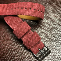 Image 1 of Sanded Red Hand-rolled single piece strap