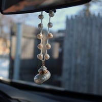 Image 1 of Freshwater Pearl Seashell Car Charm