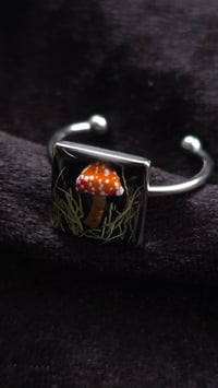 Image 2 of Fly agaric mushroom ring square