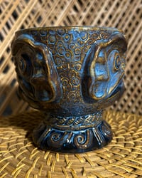 Image 4 of “Punga’s Creature” Stone Blue Glaze - Free Shipping