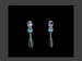 Image of Violet & Blue Pierced Earrings 