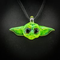 Image 1 of Grogu (Baby Yoda) Star Wars Fan Art Pendant in Slyme