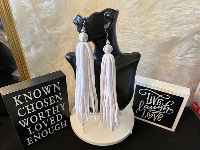 T-Shirt Tassel Earrings 