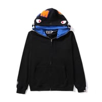 Image 2 of Black Double Hood Bape Shark Jacket