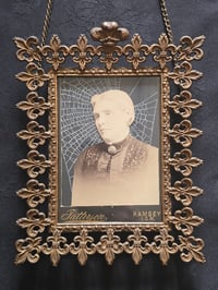 Image 3 of Statement Victorian photocard With Preserved Web in antique frame