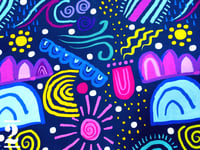 Image 3 of Abstract Scrub Hats