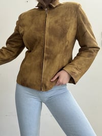 Image 6 of Vintage brown suede jacket // M 